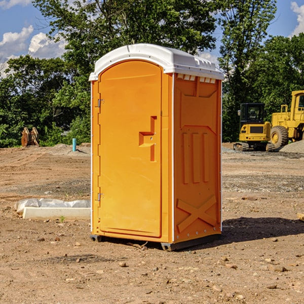 how often are the portable restrooms cleaned and serviced during a rental period in Lester West Virginia